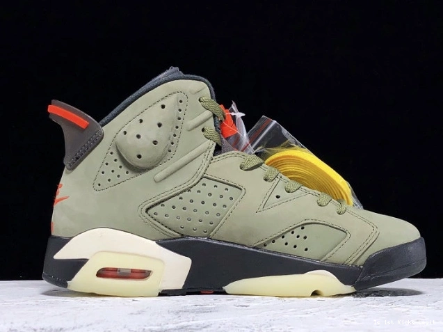 Scott x Travis Jordan Olive 6 CN1084-200 Medium Air 0729
